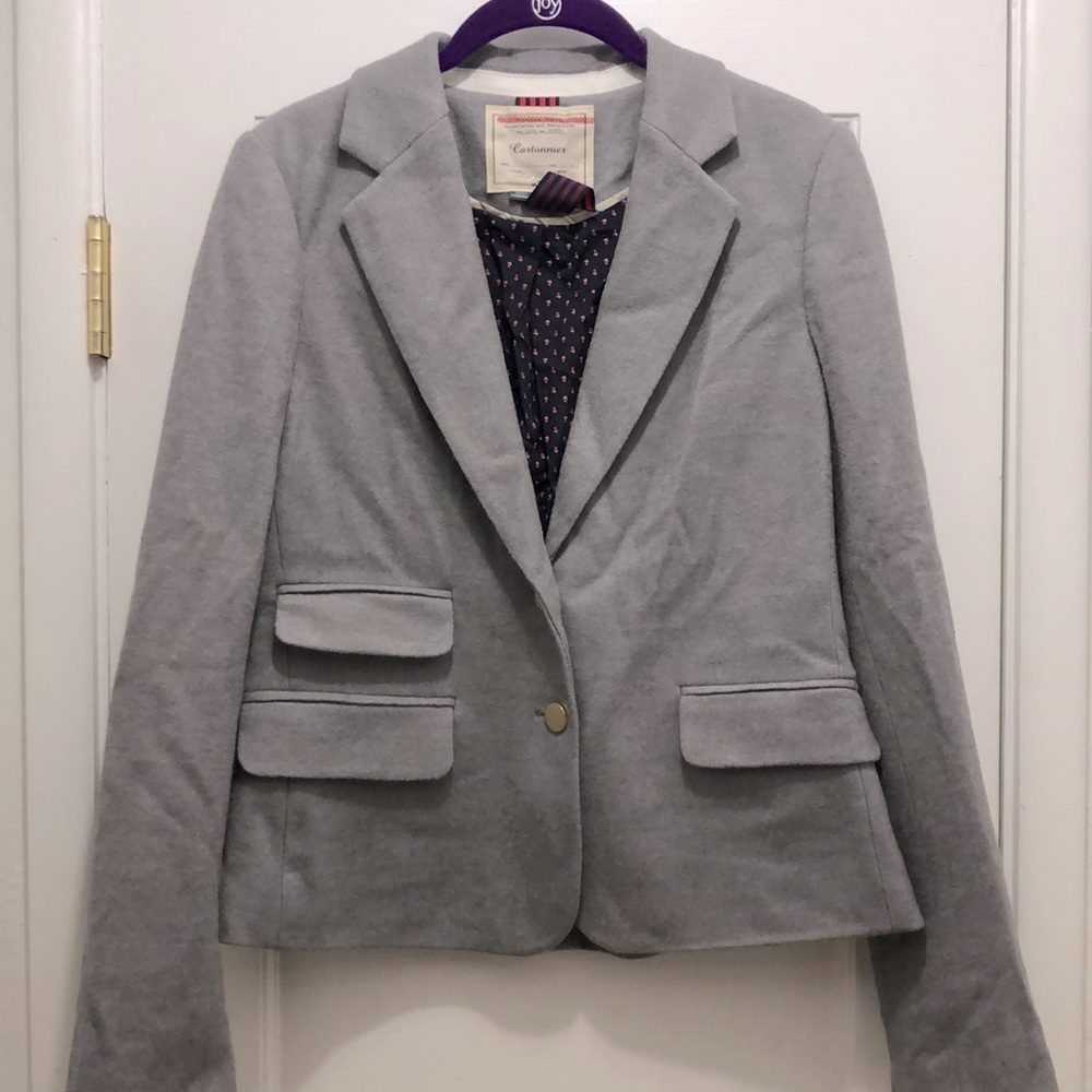 Cartonnier grey wool blend blazer